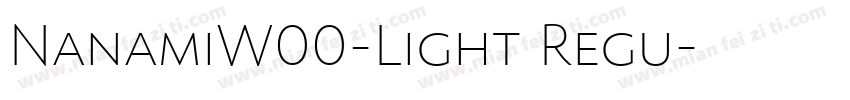 NanamiW00-Light Regu字体转换